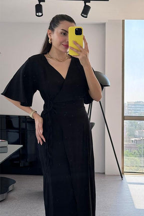 Vestido Longo Amarração  - Preto