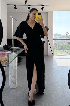 Vestido Longo Amarração  - Preto