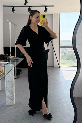 Vestido Longo Amarração  - Preto