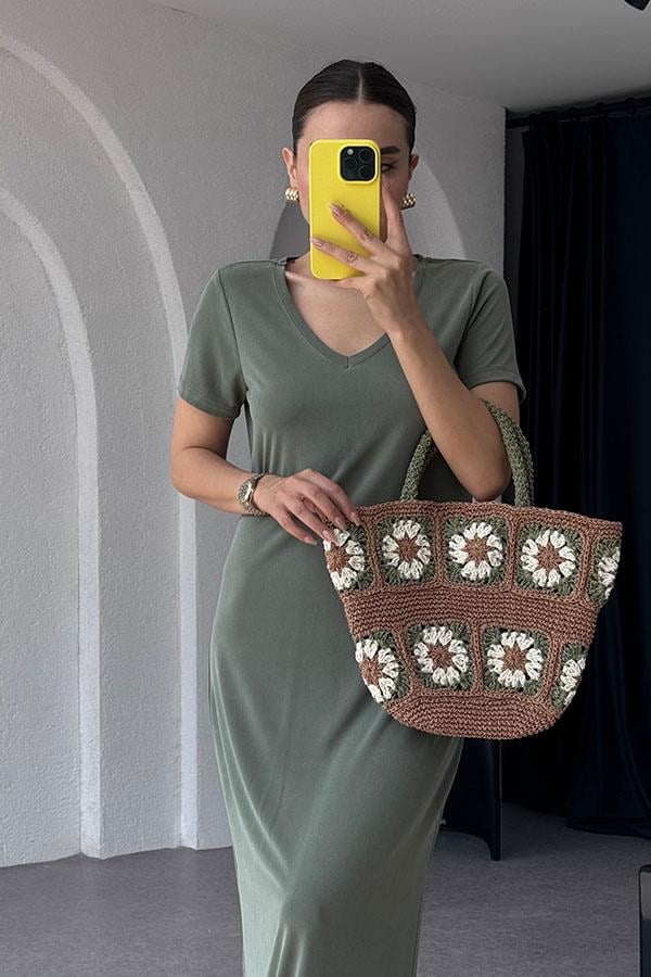 Vestido Longo Basic - Verde