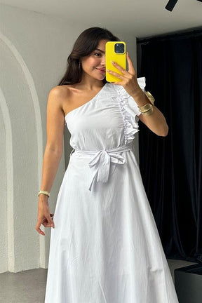 Vestido Valeria com alca de um ombro